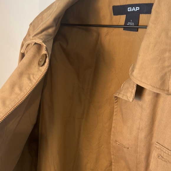 GAP Tan Coat sz L - Picture 5 of 6